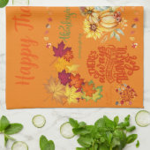 Thanksgiving Vriendschapsviering Herfst in het sin Theedoek (Gevouwen)