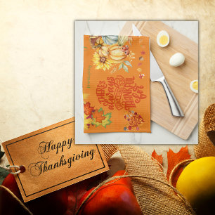 Thanksgiving Vriendschapsviering Herfst in het sin Theedoek