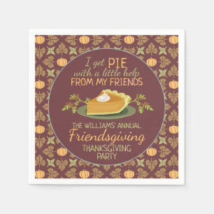 Thanksgiving Vriendschapsviering Pumpkin Pie Humor Servet