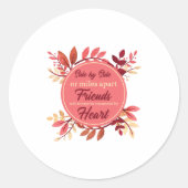 Thanksgiving - Vriendschapsvriendschap - Herfst -  Ronde Sticker (Voorkant)