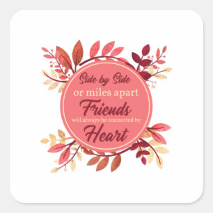 Thanksgiving - Vriendschapsvriendschap - Herfst - Vierkante Sticker