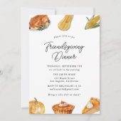 Thanksgiving Vriendsgiving Dinner Invitation Kaart (Voorkant)