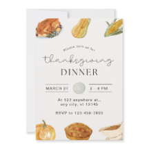 Thanksgiving Vriendsgiving Dinner Invitation