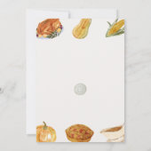 Thanksgiving Vriendsgiving Dinner Invitation Kaart (Achterkant)