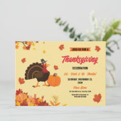 Thanksgiving Vrije uitnodiging (Staand voorkant)