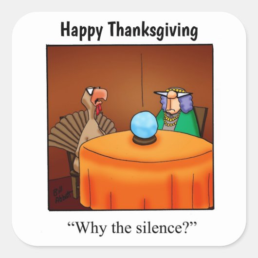 Thanksgiving "Waarom de Stilte?" Stickers (Voorkant)