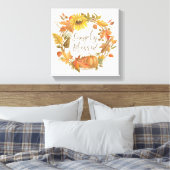 Thanksgiving Warm - Eenvoudig gezouten Canvas Afdruk (Insitu (Slaapkamer))