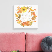 Thanksgiving Warm - Eenvoudig gezouten Canvas Afdruk (Insitu (Woonkamer))