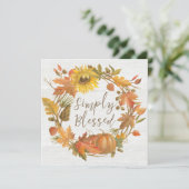 Thanksgiving Warm - Eenvoudig gezouten Feestdagenkaart (Staand voorkant)