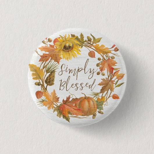 Thanksgiving Warm - Eenvoudig gezouten Ronde Button 3,2 Cm (Voorkant)