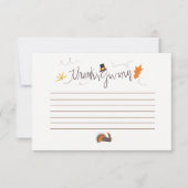 Thanksgiving wat ben je dankbaar voor de kaart (Voorkant)