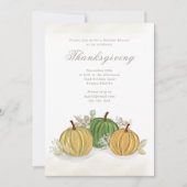 Thanksgiving Watercolor Gourds Custom Kaart (Voorkant)