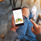 Thanksgiving Watercolor Gourds Custom Kaart