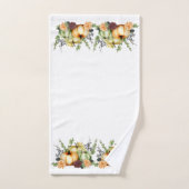 Thanksgiving Waterverf Bath Green Autumn Pumpkin Bad Handdoek (Handdoek)