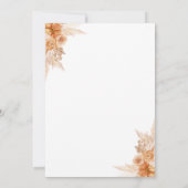 Thanksgiving Waterverf Bloemen en Pompoen Kaart (Achterkant)