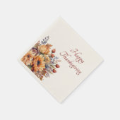 Thanksgiving-Waterverf Bloemen- Servet (Hoek)