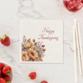 Thanksgiving-Waterverf Bloemen- Servet (Insitu)