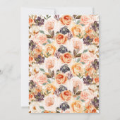 Thanksgiving Waterverf Bloemenpompoenuitnodiging Kaart (Achterkant)
