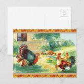 Thanksgiving Waterverf Feestdagenkaart (Voorkant / Achterkant)