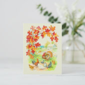 Thanksgiving Waterverf Feestdagenkaart (Staand voorkant)