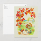 Thanksgiving Waterverf Feestdagenkaart (Voorkant / Achterkant)