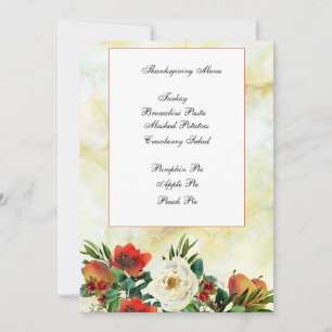Thanksgiving Waterverf Flower Stationery Kaart