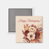 Thanksgiving-Waterverf Herfst Bloemen- Magneet (Voorkant / Achterkant)