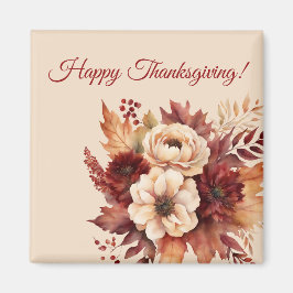 Thanksgiving-Waterverf Herfst Bloemen- Magneet