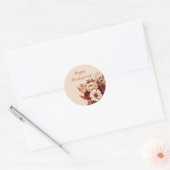 Thanksgiving-Waterverf Herfst Bloemen-Sticker Ronde Sticker (Envelop)
