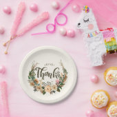 Thanksgiving Waterverf Herfst Floral Boho krans Papieren Bordje (Feest)