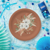 Thanksgiving Waterverf Herfst Floral Papieren Bordje (Feest)