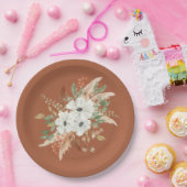 Thanksgiving Waterverf Herfst Floral Papieren Bordje (Feest)