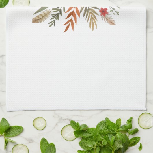 Thanksgiving WATERVERF HERFST FOLIAGE KITCHEN TOWE Theedoek (Gevouwen)