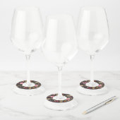 THANKSGIVING WATERVERF HERFST GEBLADERTE GLAZEN LA WIJNGLASLABEL (Set)