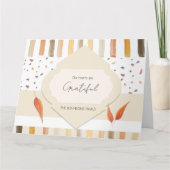 Thanksgiving Waterverf herfst pastelbladeren Bedankkaart (Voorkant)