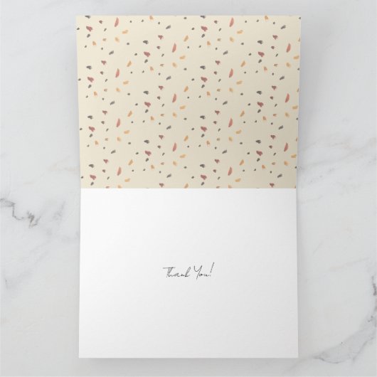 Thanksgiving Waterverf herfst pastelbladeren Bedankkaart (Binnen)