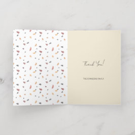 Thanksgiving Waterverf herfst pastelbladeren Folie Wenskaart