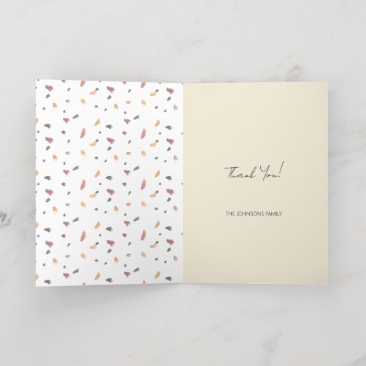 Thanksgiving Waterverf herfst pastelbladeren Folie Wenskaart (Binnenlaag)