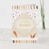 Thanksgiving Waterverf herfst pastelbladeren Folie Wenskaart (Voorkant)