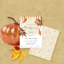 Thanksgiving Waterverf herfst pastelbladeren Kaart