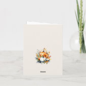 Thanksgiving Waterverf Herfst pompoenen herfst Kaa Bedankkaart (Achterkant)