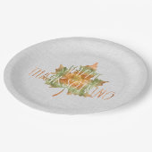 Thanksgiving - Waterverf Leaf Papieren Bordje (Gekanteld)