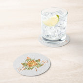 Thanksgiving - Waterverf Leaf Ronde Kartonnen Onderzetter (Insitu)