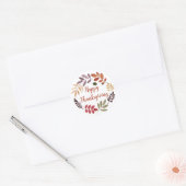 Thanksgiving Waterverf najaar bladeren Ronde Sticker (Envelop)