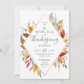 Thanksgiving Waterverf najaar najaar afbraak Kaart (Voorkant)