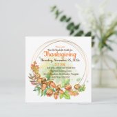 Thanksgiving Waterverf notenuitnodiging Kaart (Staand voorkant)