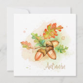 Thanksgiving Waterverf notenuitnodiging Kaart (Achterkant)