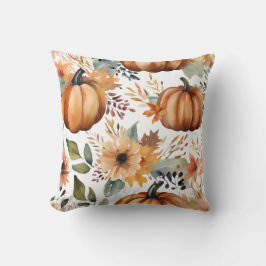 Thanksgiving Waterverf Pompoen Bloempatroon Kussen