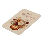 Thanksgiving-Waterverf Pompoen en Bloemen- Magneet (Linkerzijde)