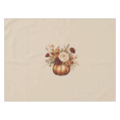 Thanksgiving-Waterverf Pompoen en Bloemen- Tafelkleed (Voorkant (Horizontaal))